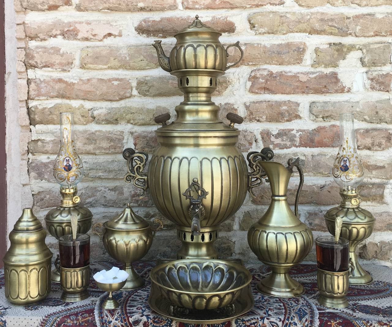 سرویس سماور ساده ۴ لیتری درجه یک 5 پارچه ضمانت دار