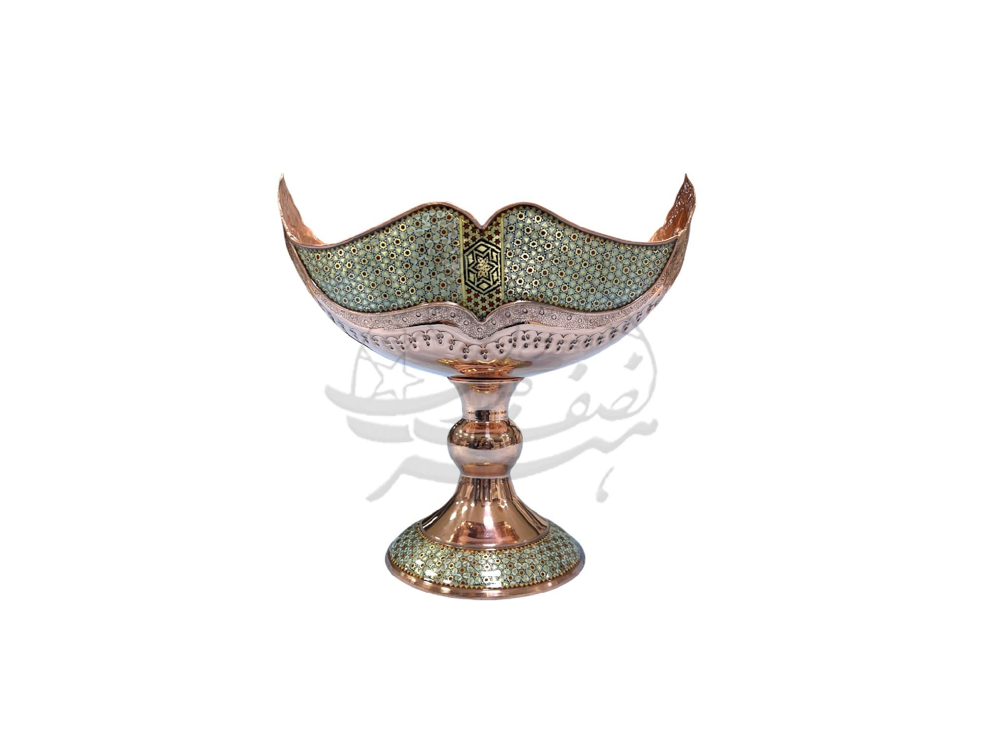 کشکول بغل قلم مس و خاتم طرحدار