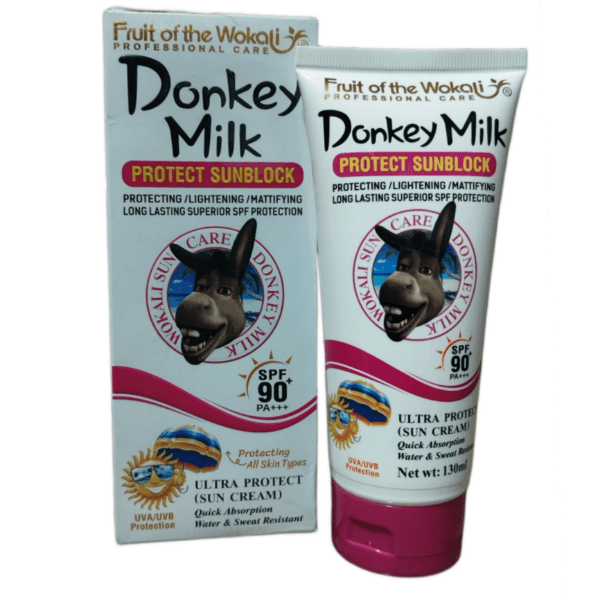 کرم ضد آفتاب شیر الاغ وکالی بی رنگ DONKEY MILK WOKALI SUN CREAM Spf90 حجم 130 میل — تصویر ۹