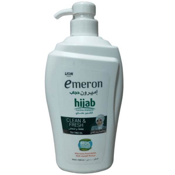 شامپو امیرون تمیز و تازه کردن مو حاوی روغن درخت چای emeron clean fresh حجم 1000 میل