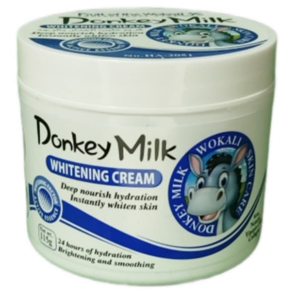 کرم سفید کننده وآبرسان شیر الاغ ووکالی Donkey Milk Wokali حجم 115 گرم اصلی — تصویر ۱۰