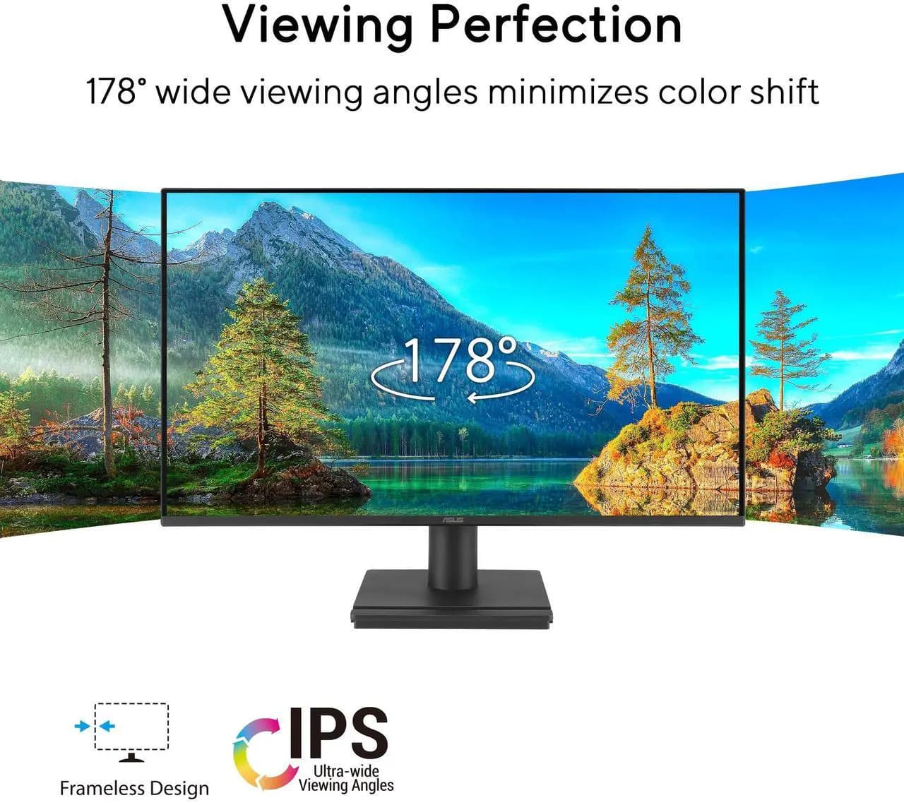 مانیتور ایسوس 24 اینچ VA249HG Eye Care – پنل IPS، وضوح Full HD، نرخ تازهسازی 120Hz، زمان پاسخگویی 1ms، Adaptive-Sync، پوشش رنگی 99% sRGB، طراحی بدون حاشیه، فیلتر نور آبی و Flicker-Free، درگاه HDMI و — تصویر ۵