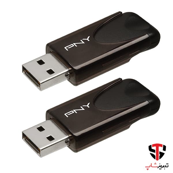 فلش مموری پی ان وای مدل Attache 4 USB 2.0 ظرفیت 64 گیگابایت بسته 2 عددی — تصویر ۳