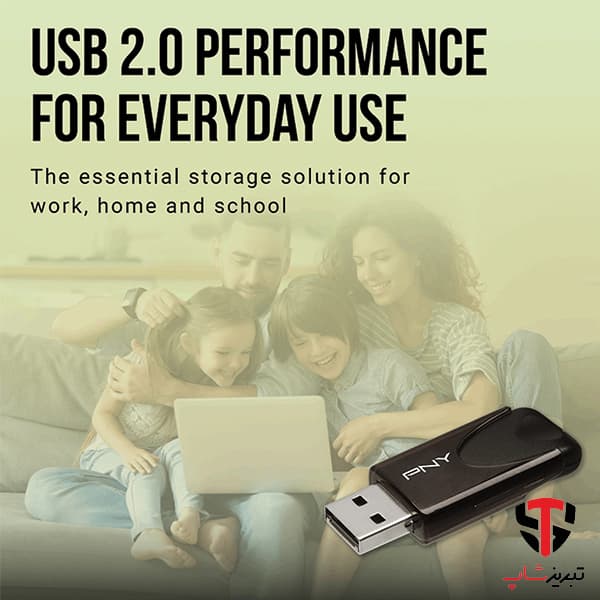 فلش مموری پی ان وای مدل Attache 4 USB 2.0 ظرفیت 64 گیگابایت بسته 2 عددی — تصویر ۷