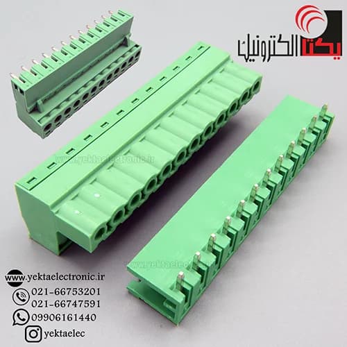 ترمینال فونیکس 12 پین رایت انگل بافاصله پایه 5.08 — تصویر ۳