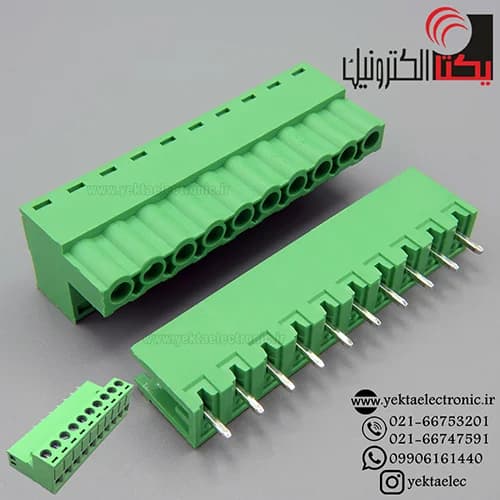 ترمینال فونیکس 10 پین صاف بافاصله پایه 5.08 — تصویر ۳