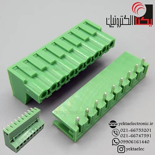ترمینال فونیکس 9 پین رایت انگل بافاصله پایه 5.08 — تصویر ۳