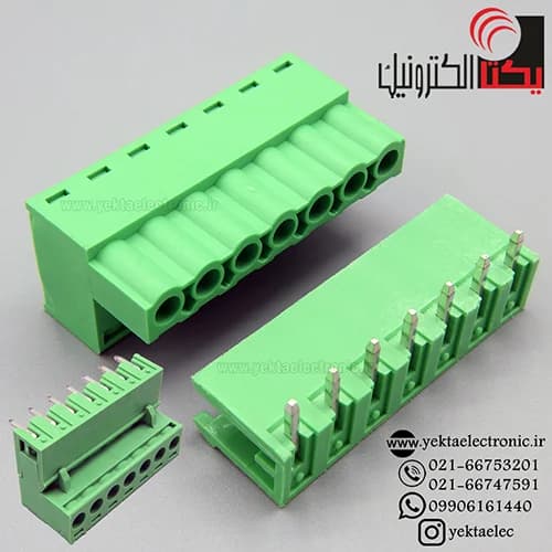 ترمینال فونیکس 7 پین رایت انگل بافاصله پایه 5.08 — تصویر ۳