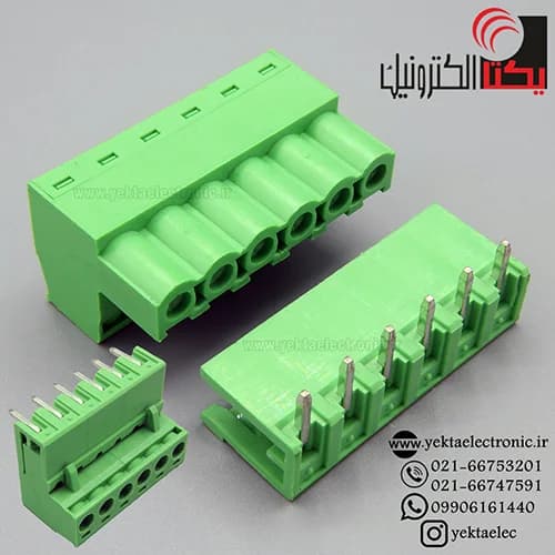 ترمینال فونیکس 6 پین رایت انگل بافاصله پایه 5.08