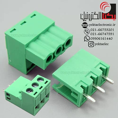 ترمینال فونیکس 3 پین صاف بافاصله پایه 5.08 — تصویر ۲