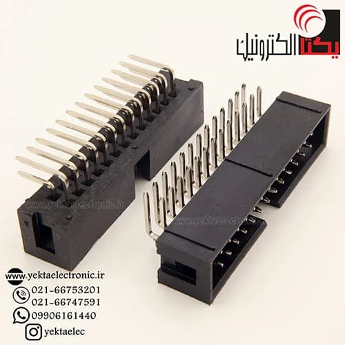 باکس هدر 26 پین نری رایت انگل 2.54میلیمترBOX26 — تصویر ۲