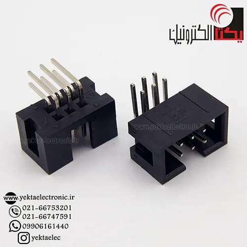 باکس هدر 6 پین نری رایت انگل 2.54میلیمترBOX6