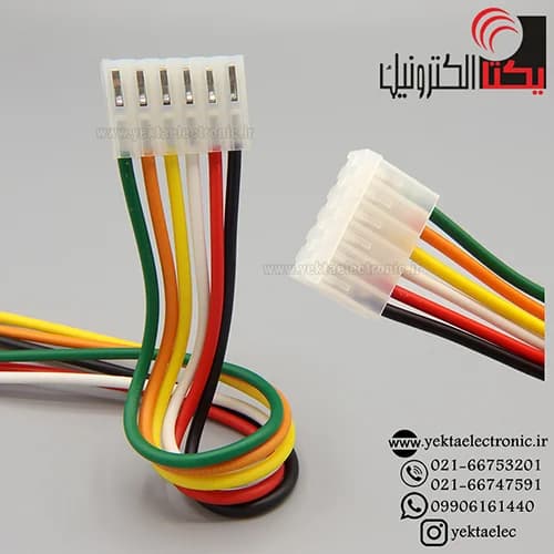کانکتور پاور بدون قفل مادگی 6 پین سیم دار 20 سانتی — تصویر ۲
