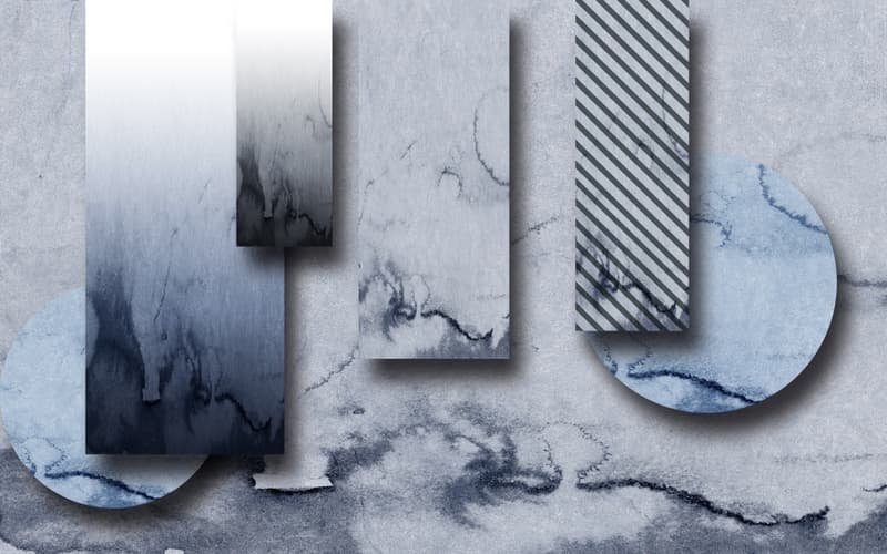 پوستر دیواری طرح اشکال هندسی سنگ مرمر خاکستری — تصویر ۲