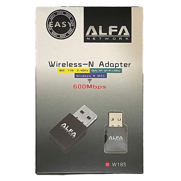 کارت شبکه USB بی سیم 600Mbps آلفا مدل W185 — تصویر ۶