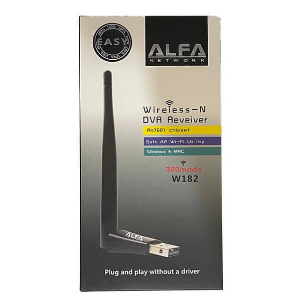 کارت شبکه USB بی‌ سیم 300Mbps آلفا مدل W182 — تصویر ۹