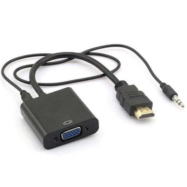 تبدیل HDMI به VGA اکتیو به همراه کابل صدا و کابل برق — تصویر ۶