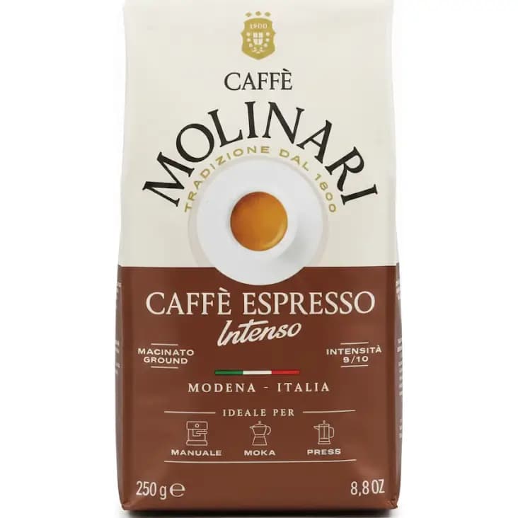 قهوه مولیناری اسپرسو اینتنسو 50%عربیکا 50%روبوستا – 250 گرم Molinari Espresso Intenso