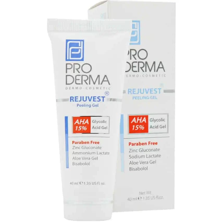 ژل لایه بردار ۱۵ درصد رژووست پرودرما ۴۰ میل Pro Derma Rejuvest AHA 15 Peeling Gel — تصویر ۲