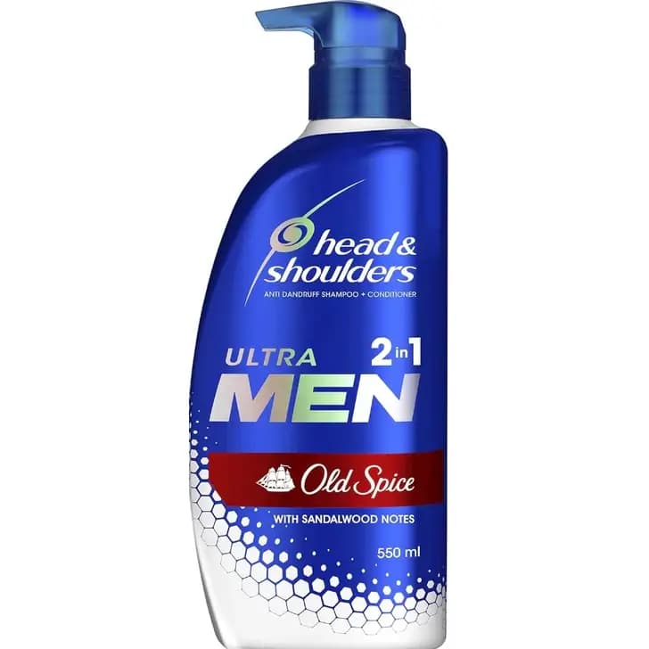 شامپو ضد شوره و نرم کننده مردانه هد اند شولدرز الترا سری الد اسپایس ۵۵۰ میل Head and Shoulders Ultra Men Old Spice Men’s 2 In 1 Anti Dandruff Shampoo Conditioner