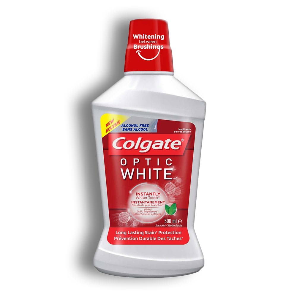 دهانشویه سفیدکننده کولگیت اپتیک وایت ۵۰۰ میل Colgate Optic White Mouthwash — تصویر ۶