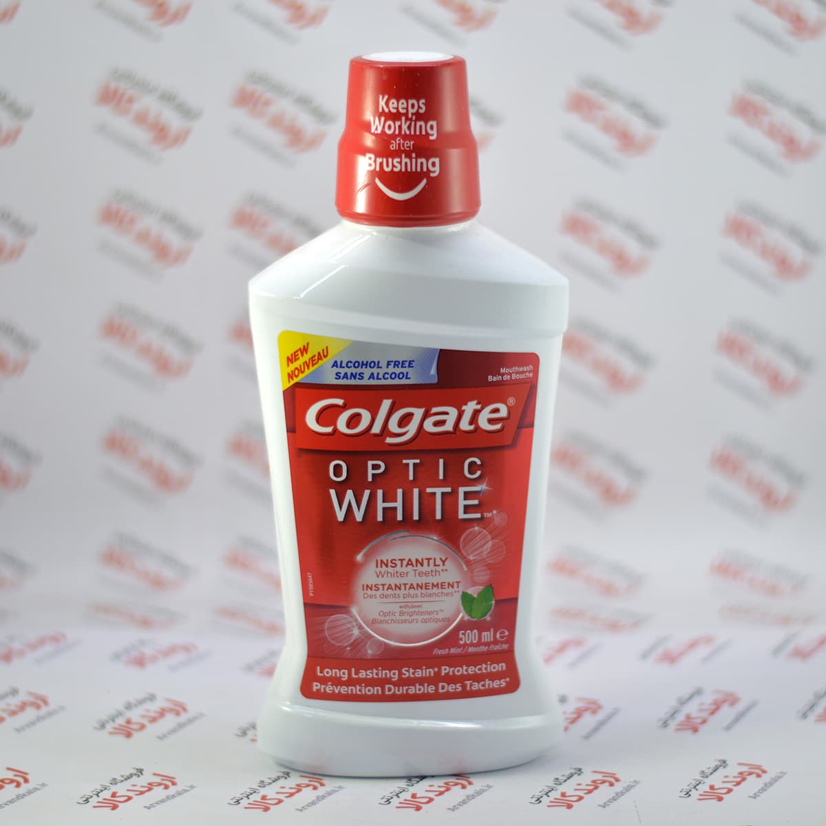 دهانشویه سفیدکننده کولگیت اپتیک وایت ۵۰۰ میل Colgate Optic White Mouthwash — تصویر ۴