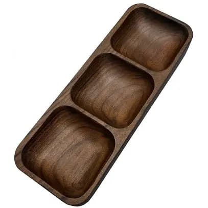 اردور خوری مستطیل ۳ خانه ساخته شده از چوب گردوی اصل 30*10