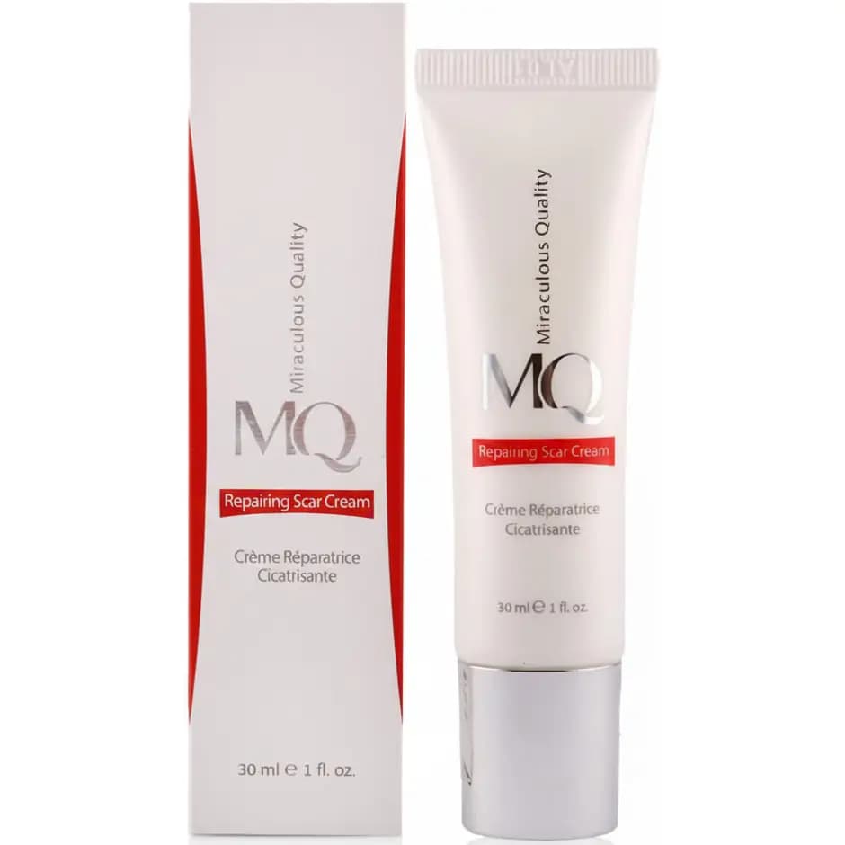 کرم ترمیم کننده زخم و جای زخم ام کیو بازسازی‌کننده قوی با فیلتر UV حجم 30 میلی‌لیتر MQ Repairing Scar Cream