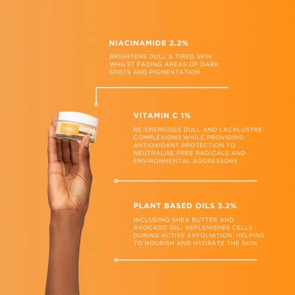 کرم شب روشن کننده و ضد لک فید اوت اصل حاوی نیاسینامید و ویتامین سی ۷۵ میل Fade Out Pure Glow whitening Night Cream with Vitamin C, Pink Pomelo and Niacinamide — تصویر ۶