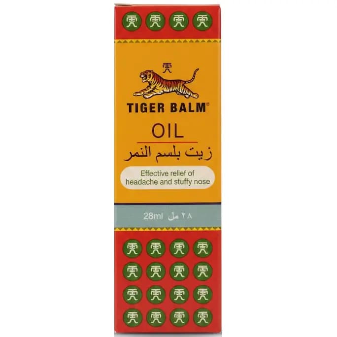 روغن ببر مسکن موضعی قوی و تسکین‌دهنده سردرد و گرفتگی بینی 28میل Tiger Balm Liniment Oil