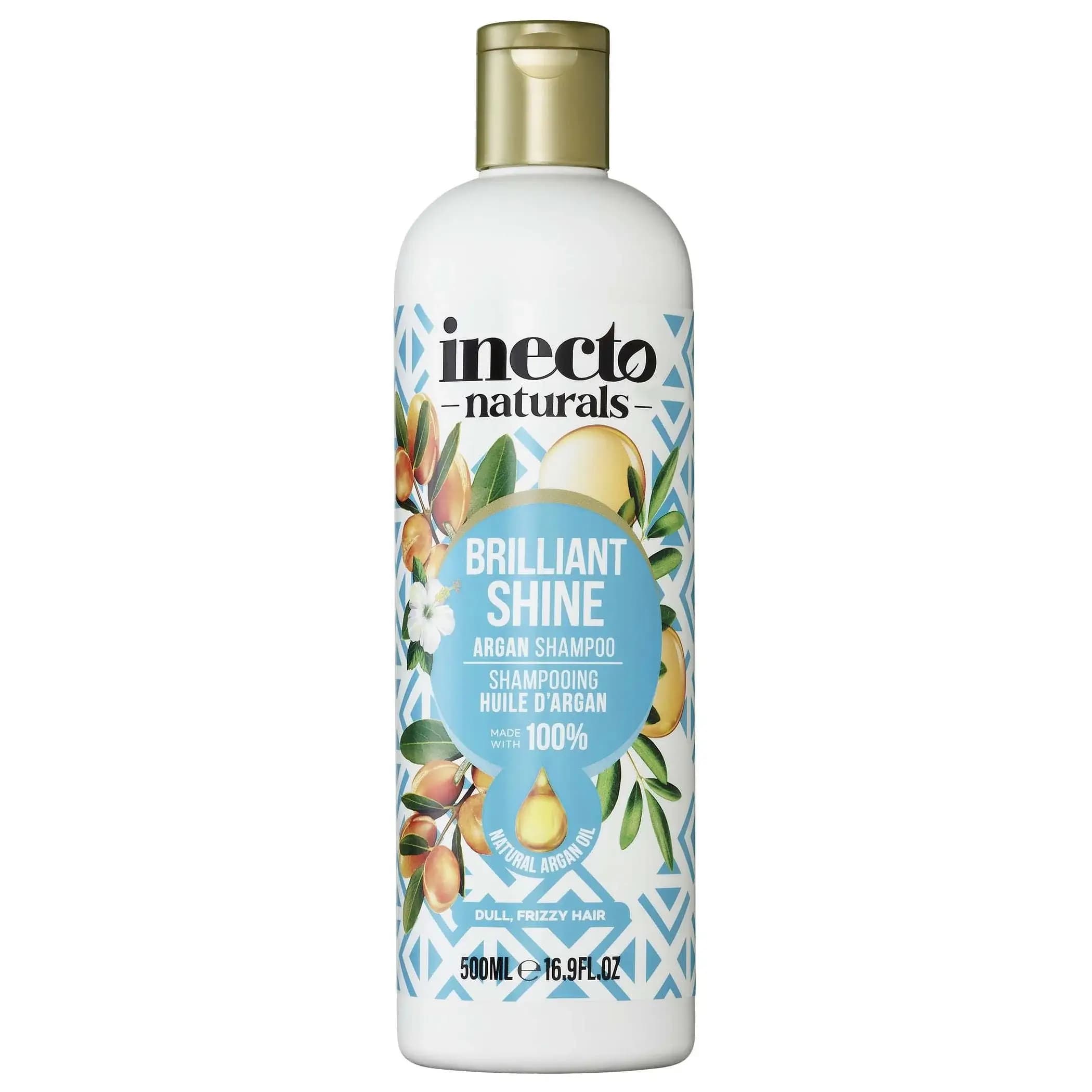شامپو مو آرگان اینکتو نچرالز براق کننده و ضد وز فوری و آبرسان عمیق 500 میل Inecto Naturals Brilliant Shine Argan with pure argan oil hair