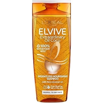 شامپو لورال الویتال حاوی روغن نارگیل تغذیه عمقی ساقه مو 400 میل L’Oreal Paris Elvital shampoo extra coconut oil