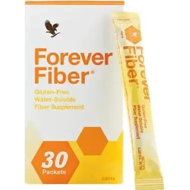 پودر مکمل فوراور فیبر برای لاغری، یبوست، سلامت روده، کاهش قند 30 ساشه Forever Fiber water soluble fiber supplement