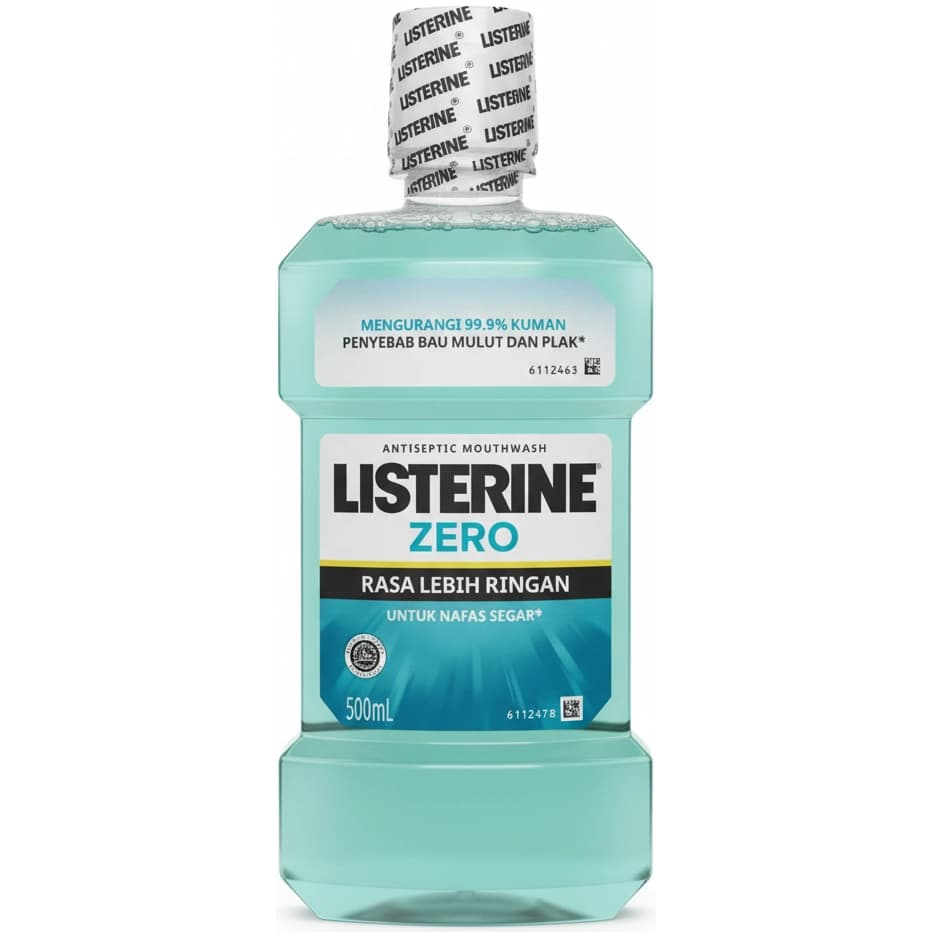 دهان شویه ضدعفونی کننده لیسترین بدون الکل مناسب لثه حساس ۵۰۰ میلی لیتر LISTERINE ZERO Alcohol Antiseptic Mouthwash — تصویر ۲