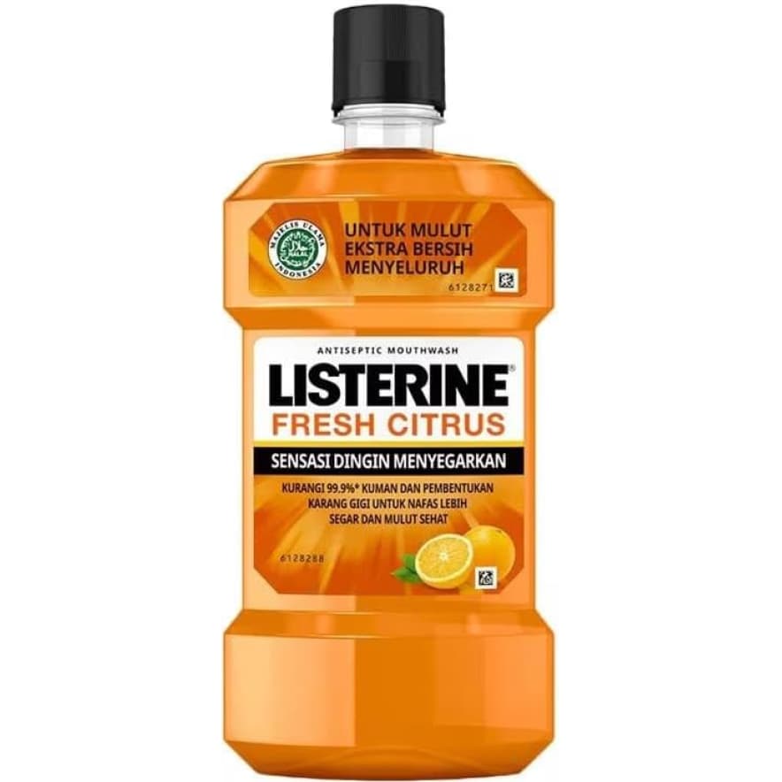 دهان‌شویه لیسترین فرش سیتروس ضدعفونی کننده قوی و ضد بوی بد دهان 250 میل Listerine Fresh Citrus Mouthwash — تصویر ۳