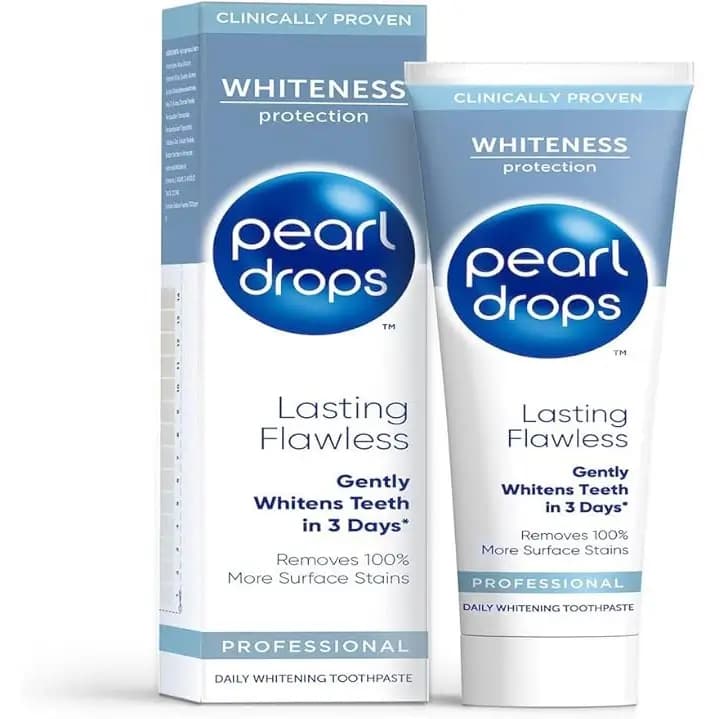 خمیر دندان سفید کننده سریع، پالیش‌دهنده و ضد پوسیدگی پرل دراپ 75میل Pearl Drops Flawless White