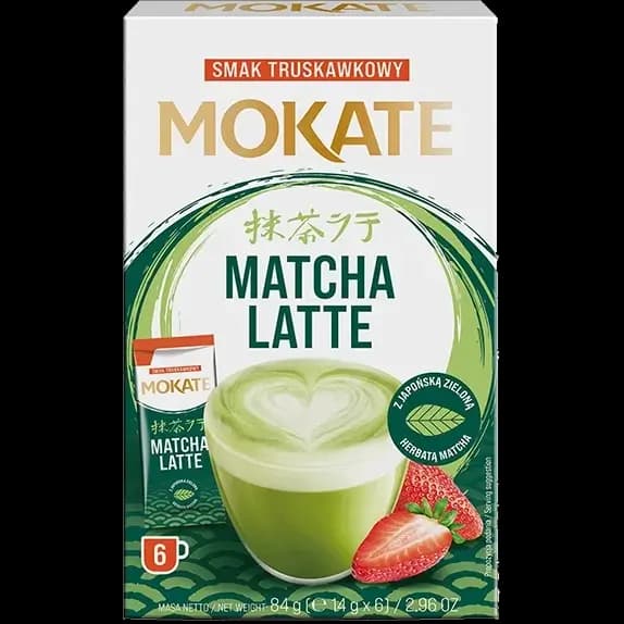پودر نوشیدنی فوری ماچا لاته توت فرنگی موکاته 6عددی Mokate Matcha Latte Strawberry
