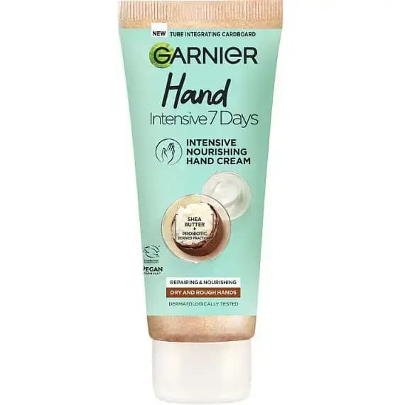 کرم دست ترمیم کننده پوست خشک و ترک خورده گارنیر شی باتر 75میل Garnier Intensive 7 Days Shea Butter Hand Cream