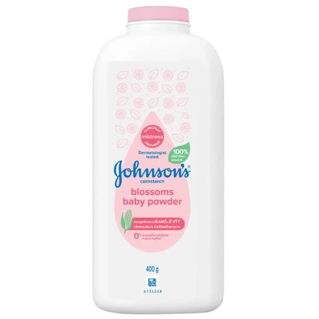 پودر بچه جانسون نشاسته ذرت فاقد تالک با رایحه شکوفه ۴۰۰ گرم Johnson’s Blossoms Baby Powder