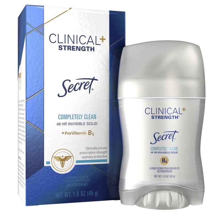 مام صابونی ضدتعریق قوی سکرت کلینیکال زنانه ۷۲ ساعته ۴۵ گرم Secret CLINICAL Invisible Solid — تصویر ۳