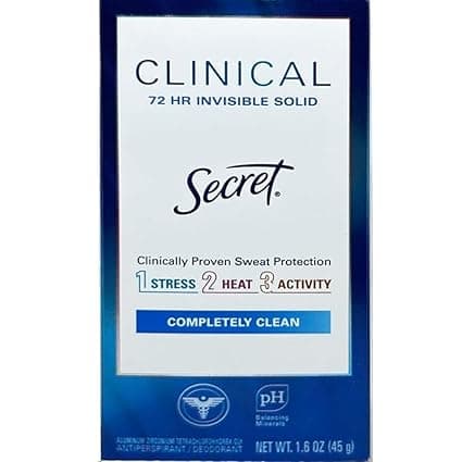 مام صابونی ضدتعریق قوی سکرت کلینیکال زنانه ۷۲ ساعته ۴۵ گرم Secret CLINICAL Invisible Solid