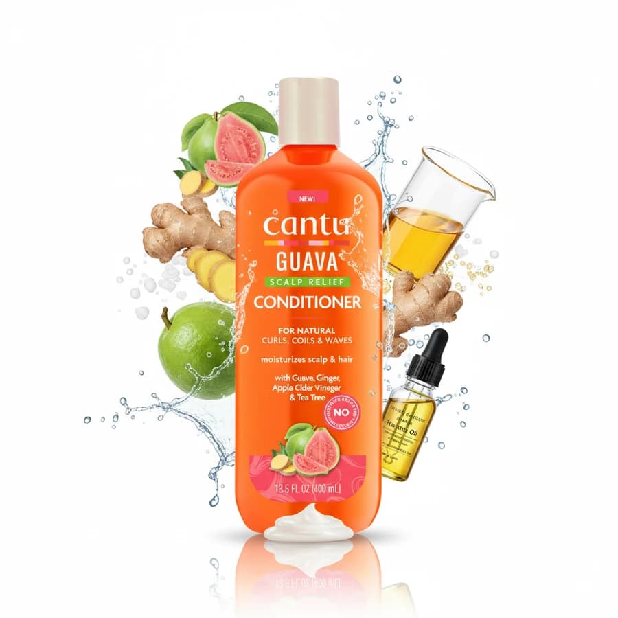 کاندیشنر ضد خارش و نرم کننده مو کانتو گواوا و زنجبیل Cantu Guava & Ginger Scalp Relief Conditioner 400ml — تصویر ۷