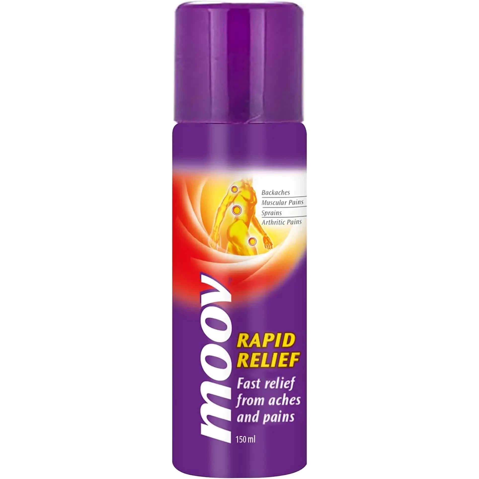 اسپری تسکین سریع دردهای عضلانی و رگ به رگ شدن موف (موو) اصلی 150 میل Moov Rapid Relief Spray