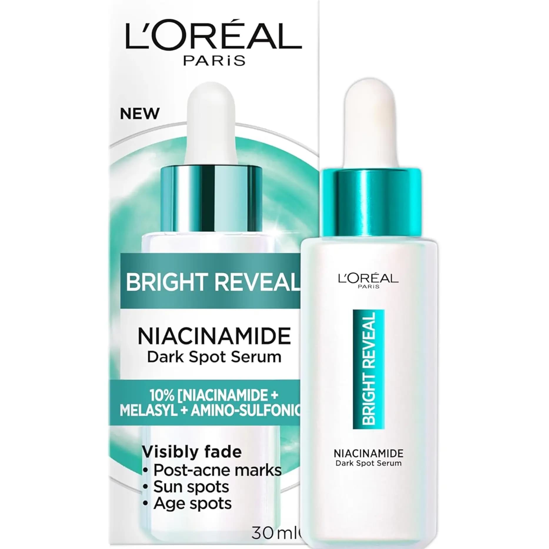سرم ضدلک و روشن‌کننده نیاسینامید برایت ریویل لورآل 30 میل L’Oreal Paris Bright Reveal Niacinamide Dark Spot Serum