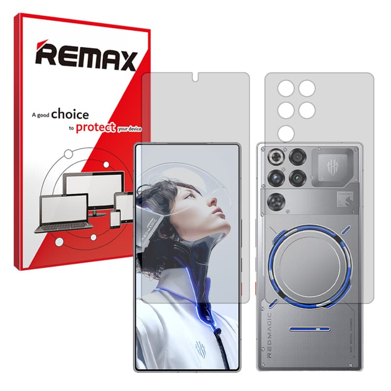 گلس صفحه نمایش و پشت گوشی زد تی ای nubia RedMagic 11 Pro (نسخه گلوبال) مدل هیدروژلی شفاف برند ریمکس