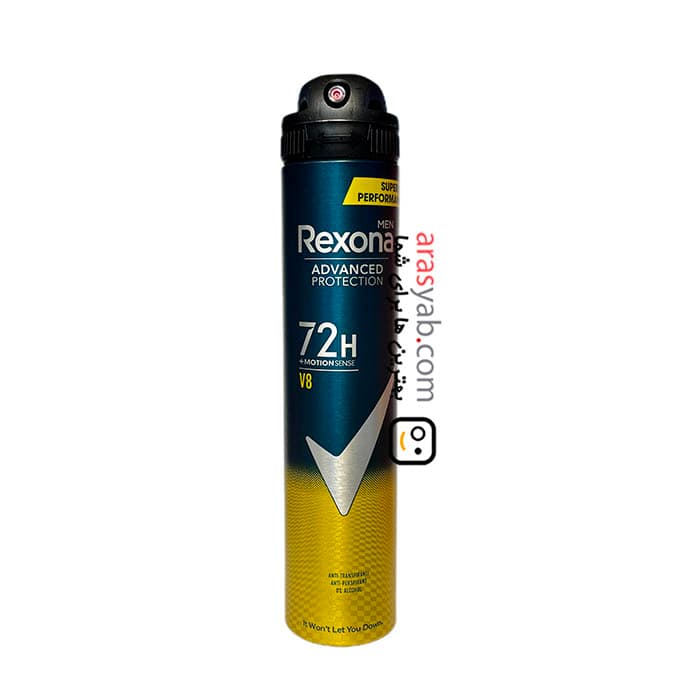 استیک ضد تعریق مردانه رکسونا Rexona V8 | محافظت خشک ۴۸ ساعته بدون الکل با رایحه‌ای مردانه و جذاب — تصویر ۴