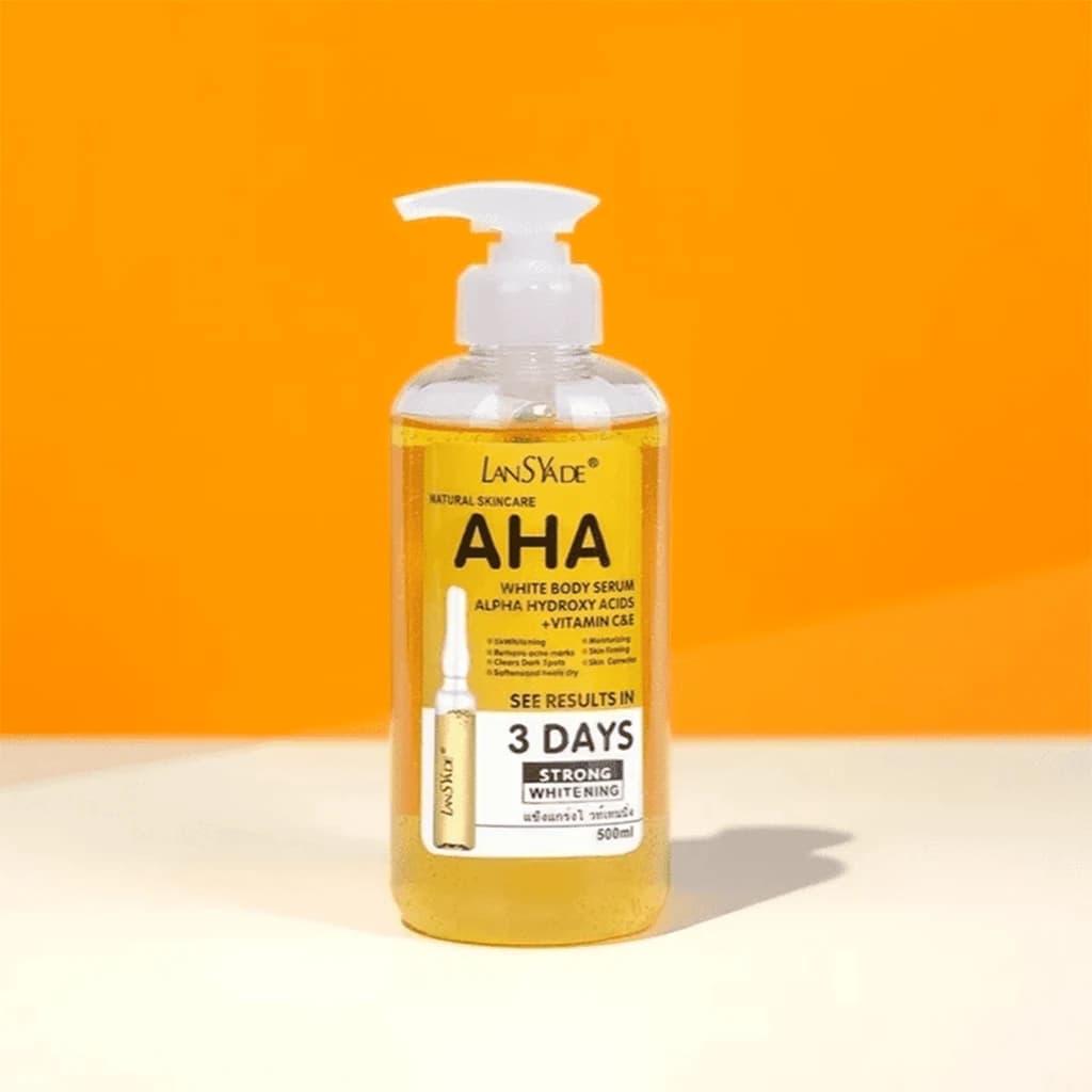سرم روشن کننده بدن AHA لانسید | Lansyade AHA White Body Serum ضد لک، شفاف کننده و یکنواخت کننده پوست بدن — تصویر ۳