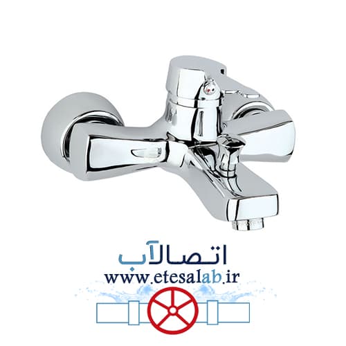شیر حمام مدل پاپیون کروم راسان — تصویر ۹