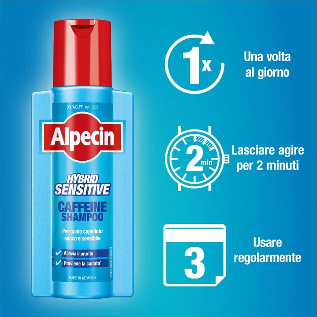 شامپو آلپسین هیبرید کافئین | Alpecin Hybrid Caffeine Shampoo — تصویر ۷