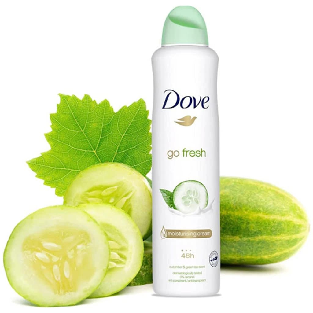 اسپری بدن داو خیار سبز Cucumber & Green Tea – خوشبوکننده با رایحه خیار و چای سبز — تصویر ۳
